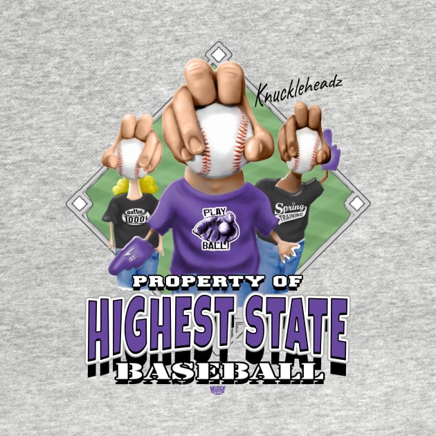 Knucklehead for Highest State Baseball by MudgeSportswear